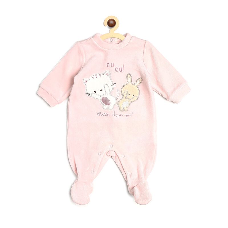 Gift Box- Velour Babysuit, Bib And Hat image number null